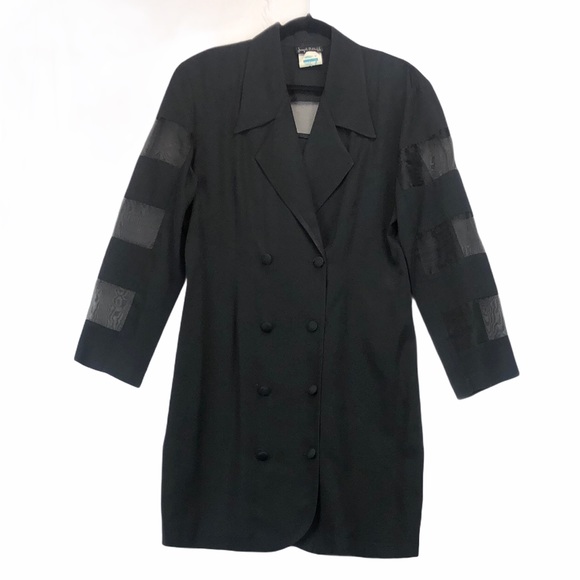 Joseph Ribkoff Jackets & Blazers - Joseph Ribkoff Long Blazer Mesh Panel Detail